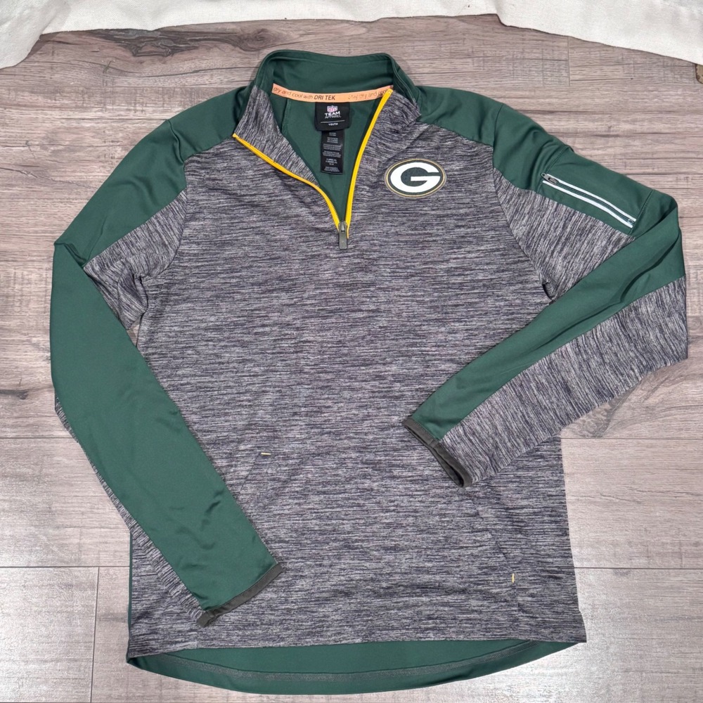 NFL Green Bay Packers Pullover Youth XL 18 1/4 Zip Team Football Apparel